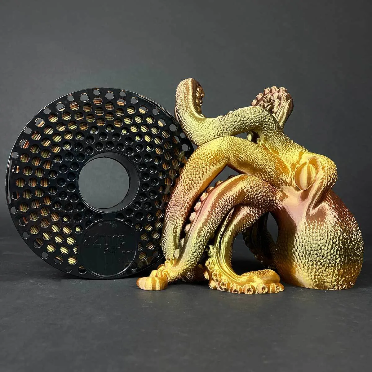 PLA Silk Rainbow Amber Azurefilm 1Kg - Image 4