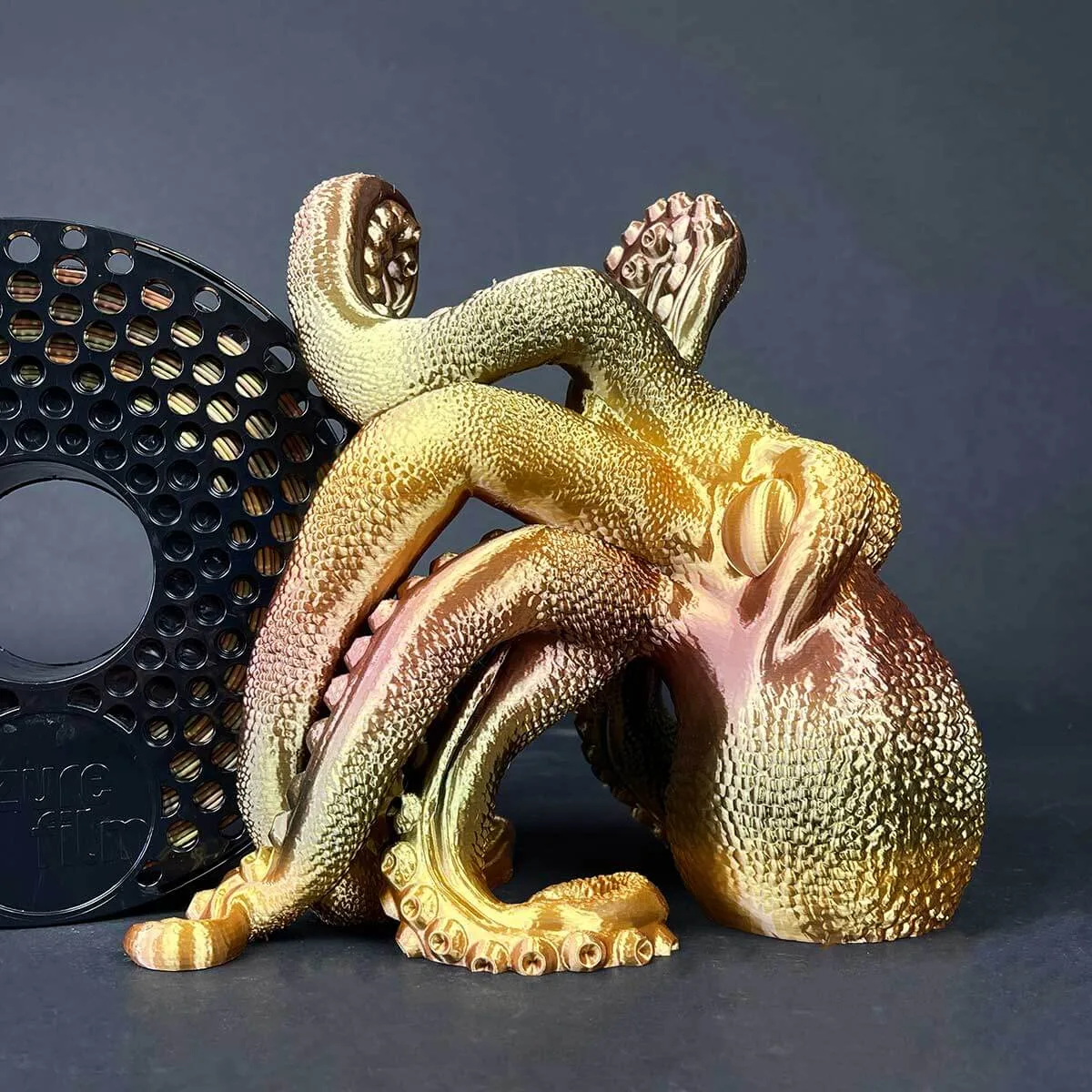 PLA Silk Rainbow Amber Azurefilm 1Kg - Image 5