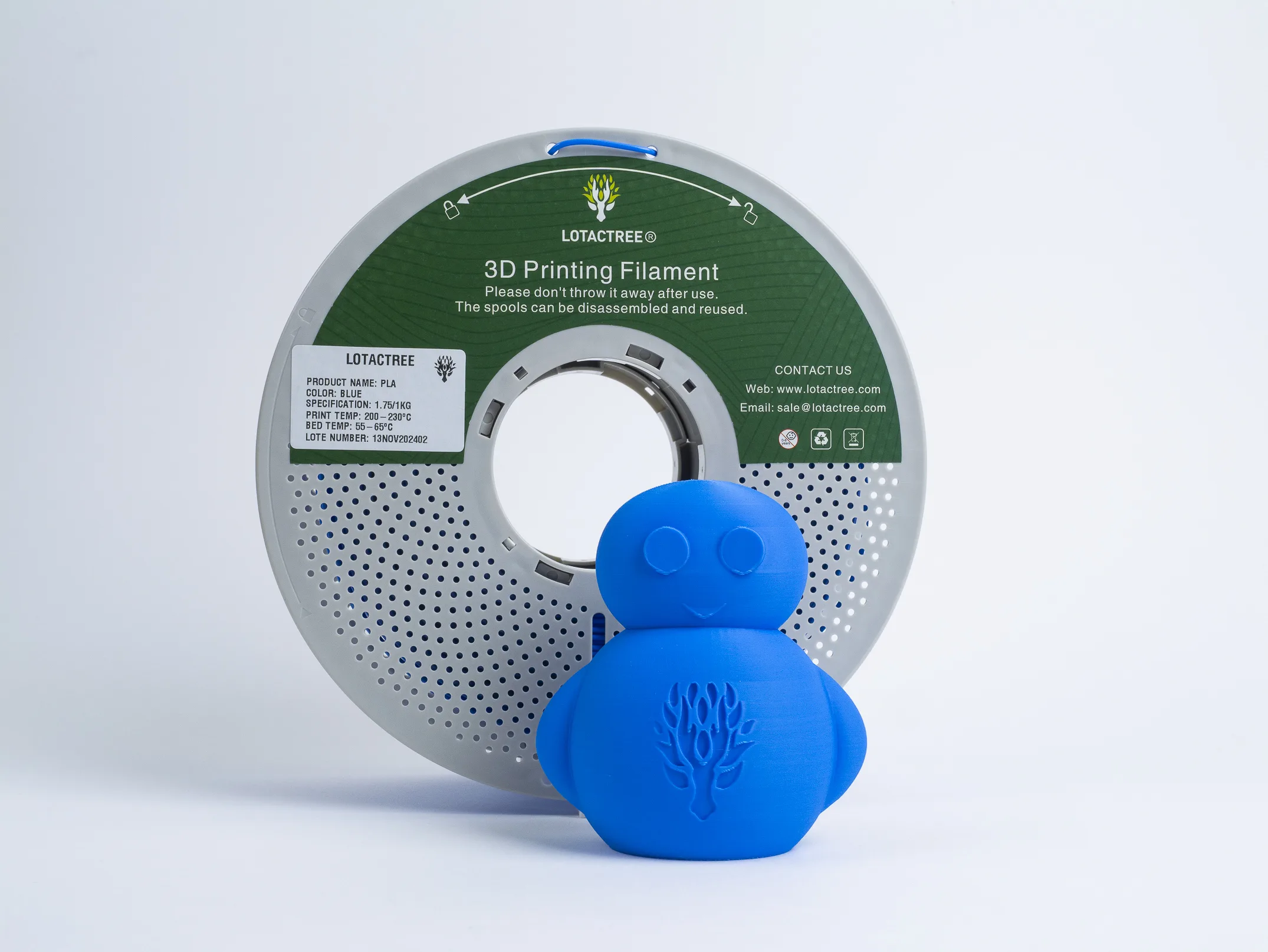 PLA Blue Lotactree 1Kg - Image 2