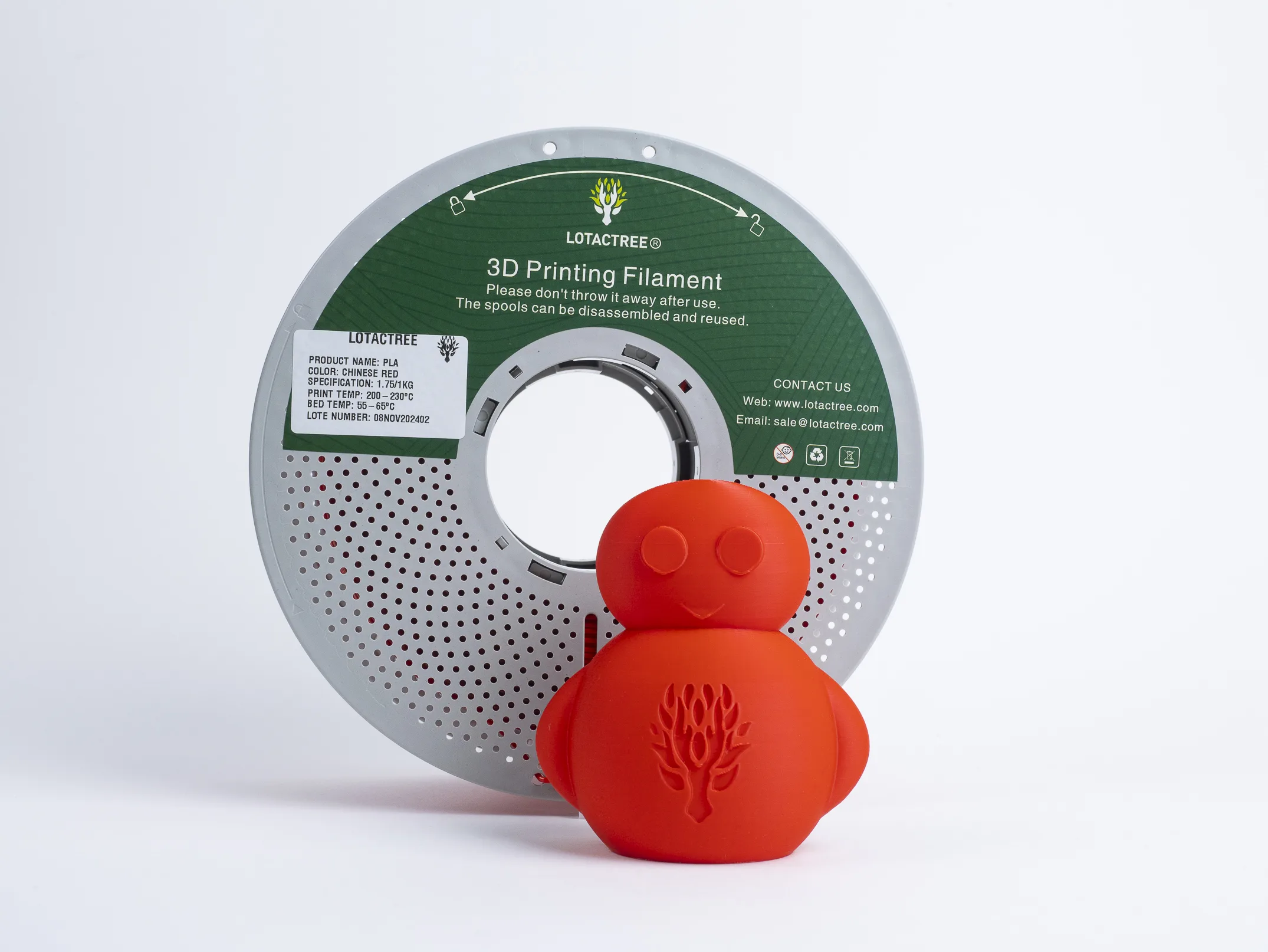 PLA Red Lotactree 1Kg - Image 2