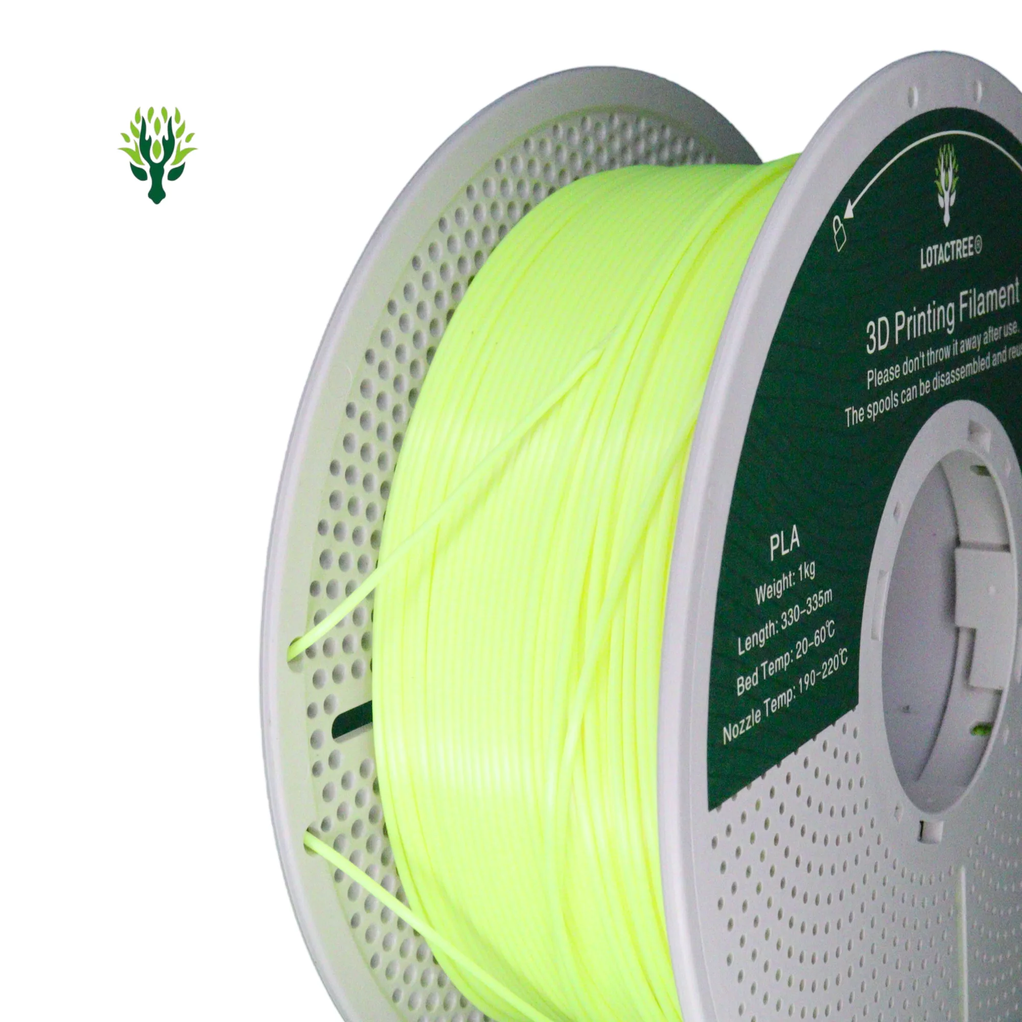 PLA Lemon Yellow Green Lotactree 1Kg - Image 3