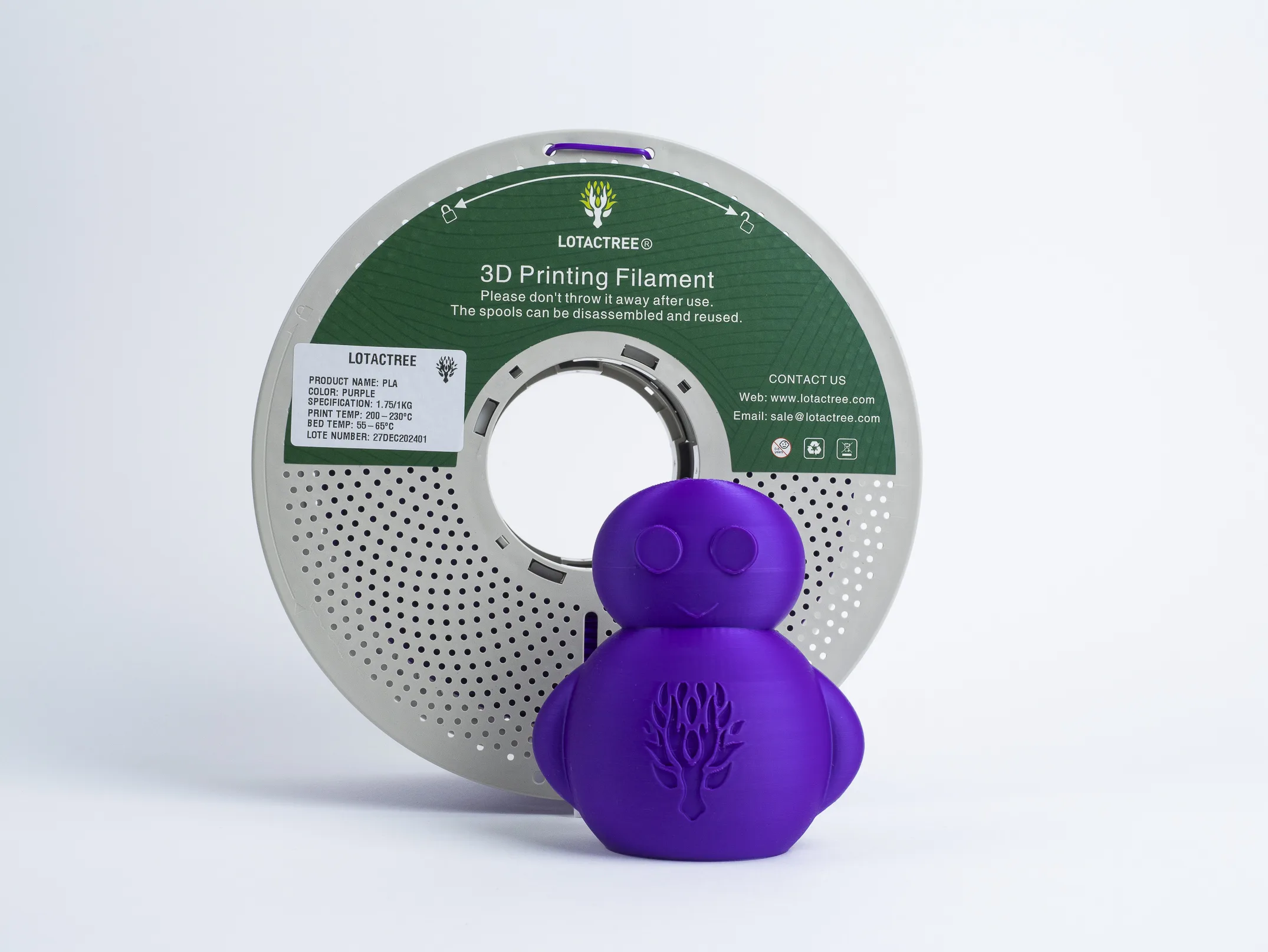 PLA Purple Lotactree 1Kg - Image 2